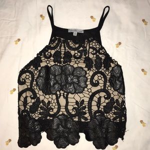 Floral halter crop top